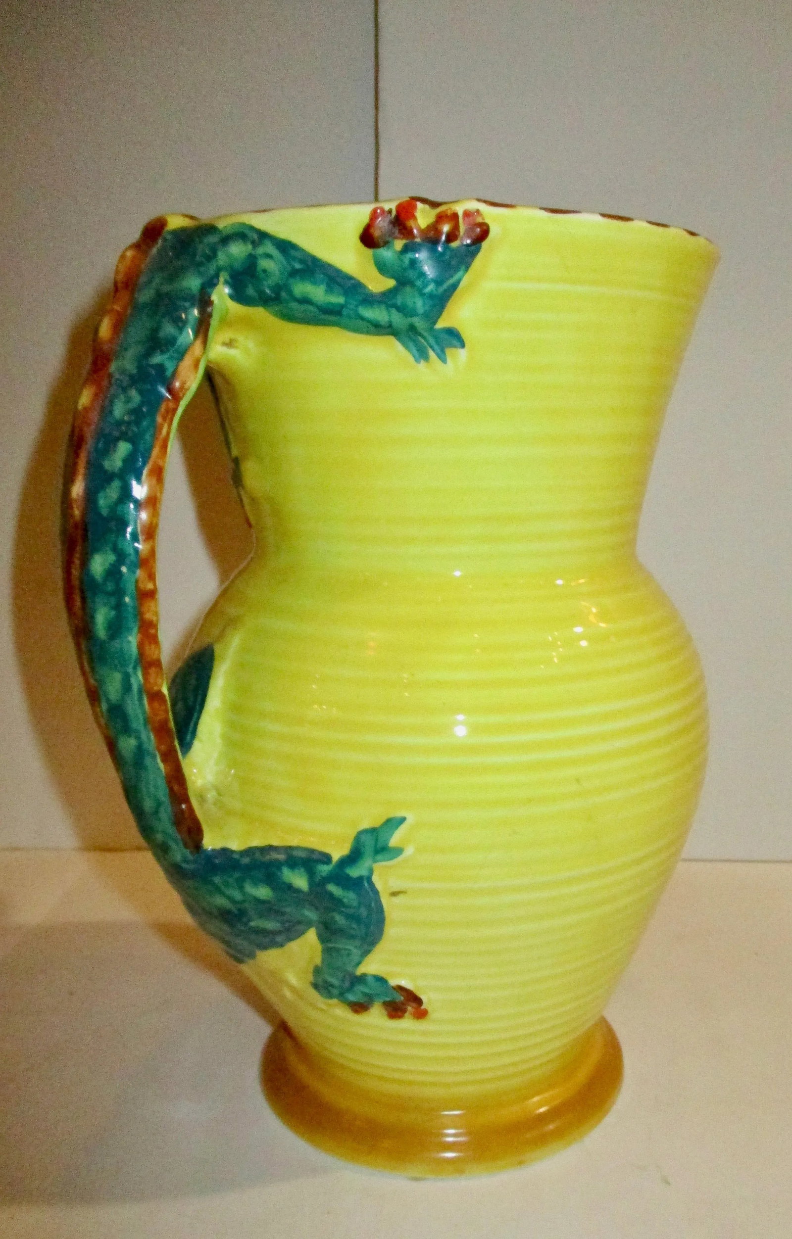 1930s Vintage Burleigh Ware English Yellow Pitcher - 3