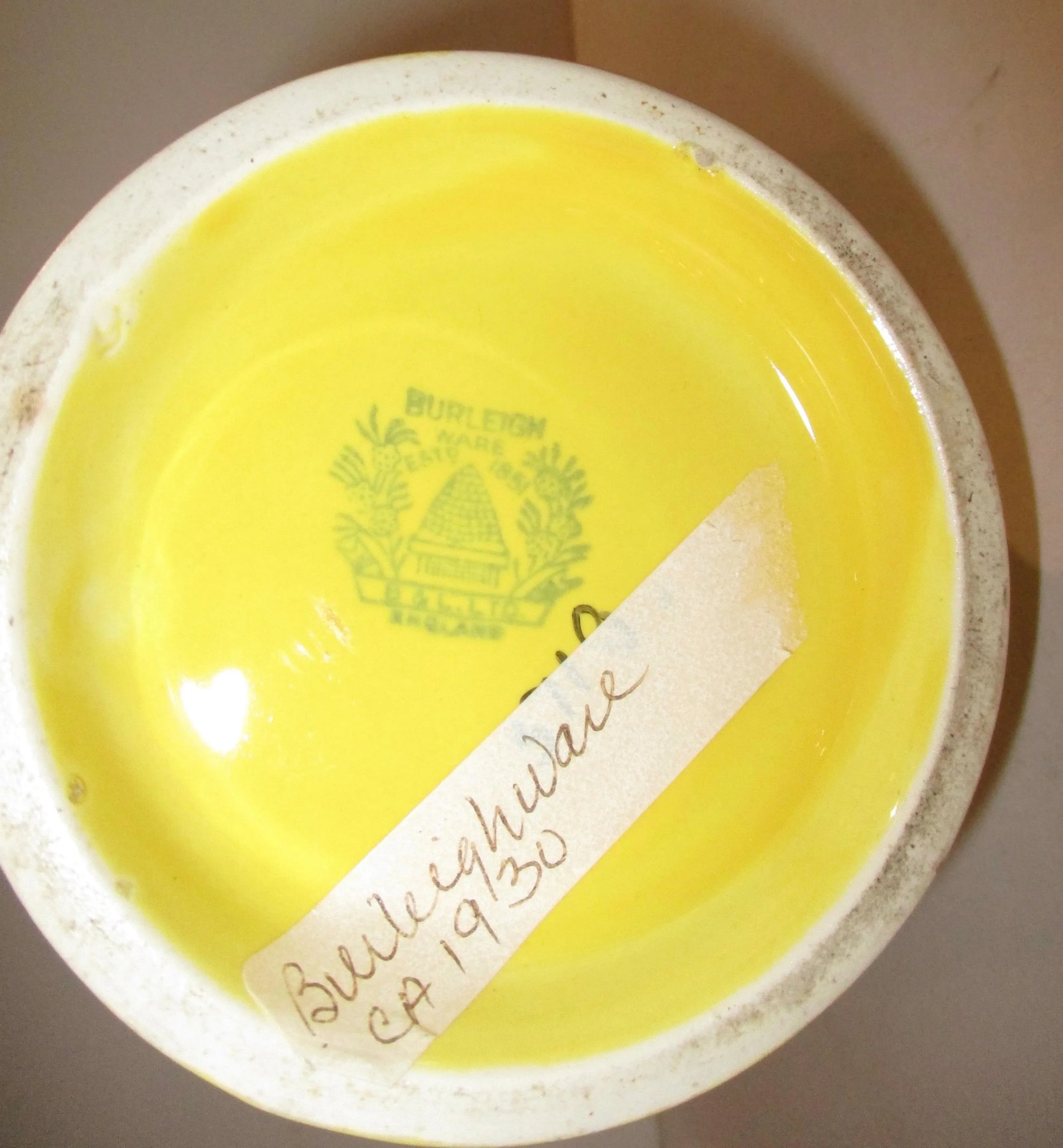 1930s Vintage Burleigh Ware English Yellow Pitcher - 5