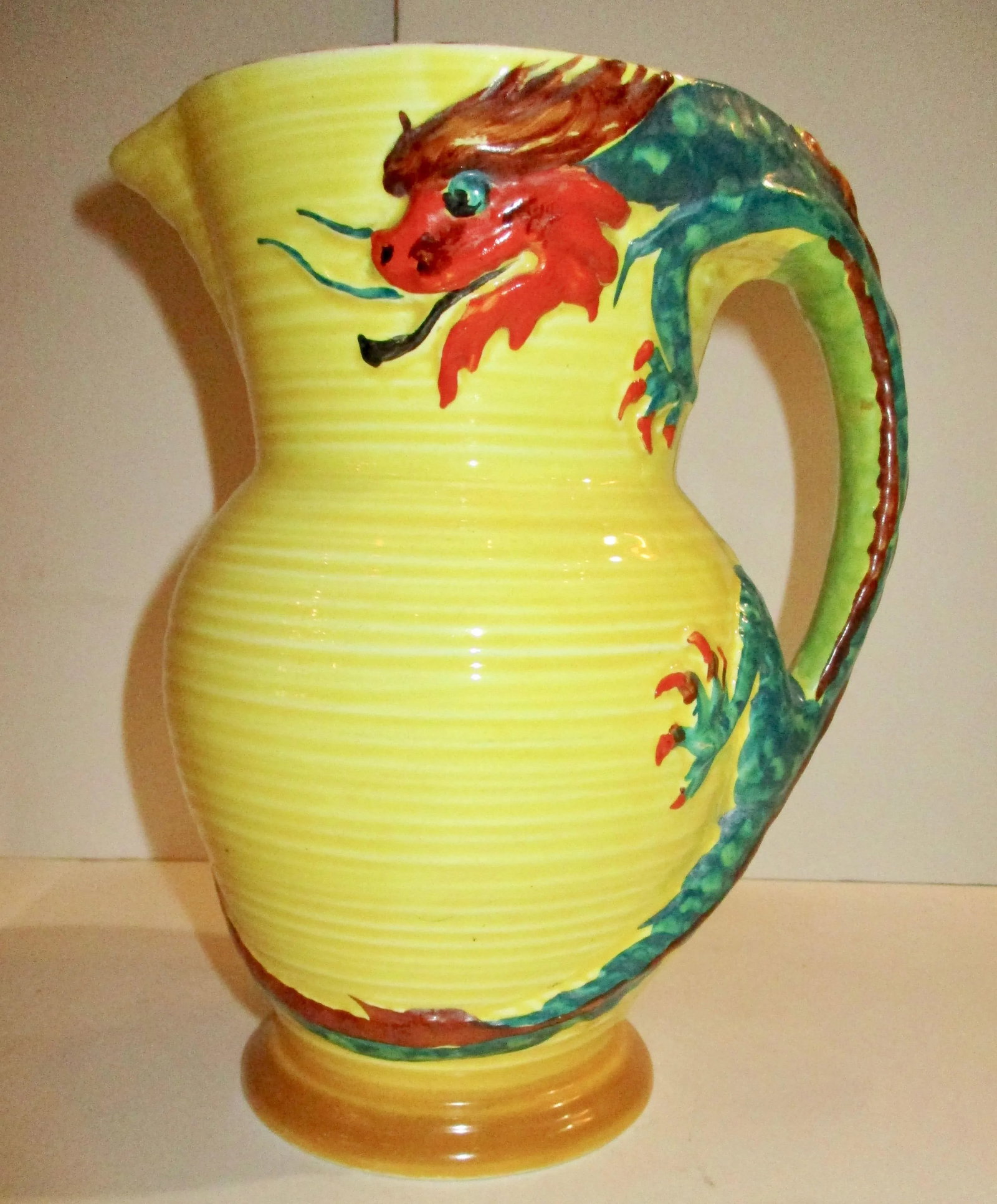 1930s Vintage Burleigh Ware English Yellow Pitcher - 7