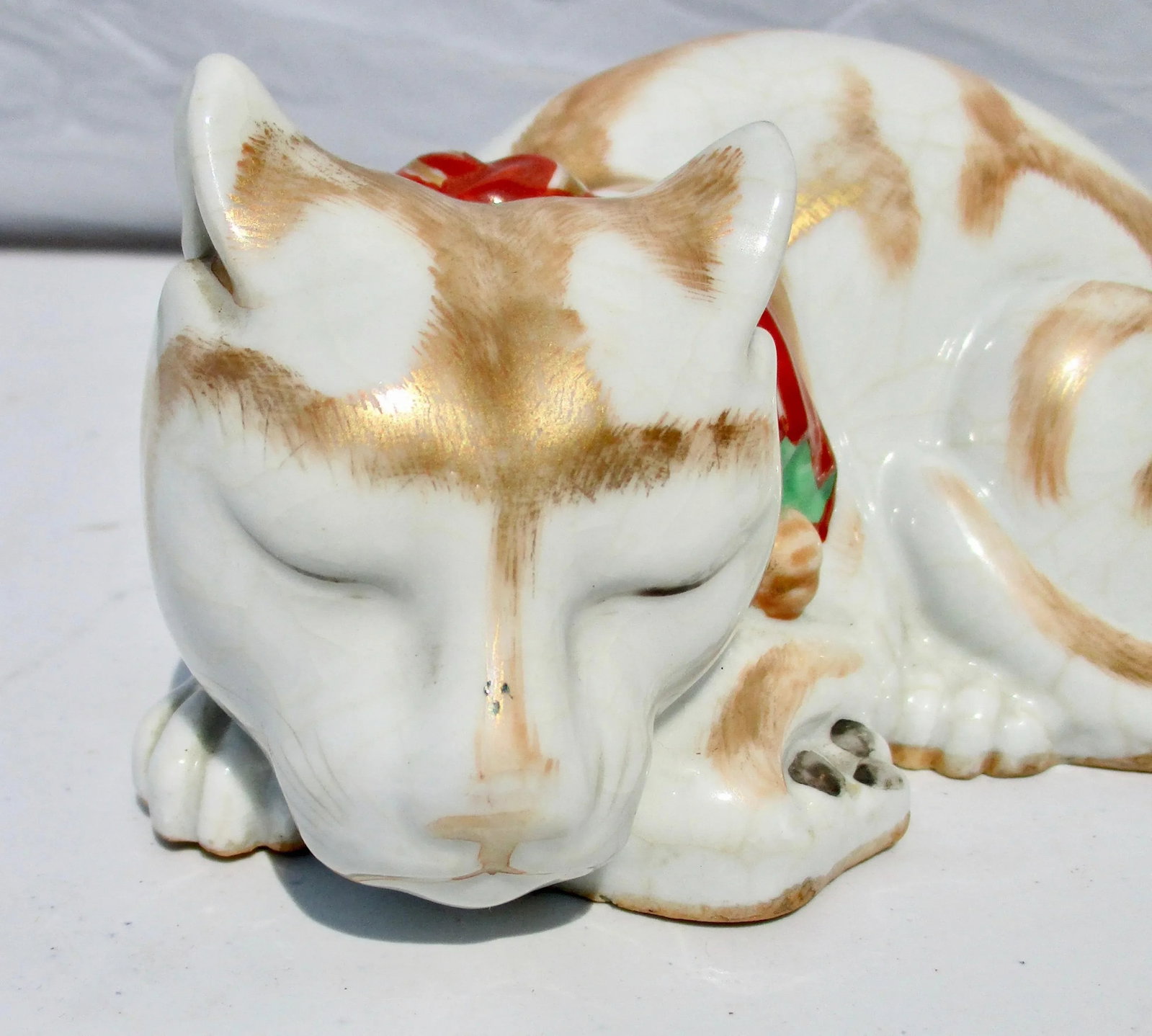19th Century Japanese Kutani Porcelain Cat - 2