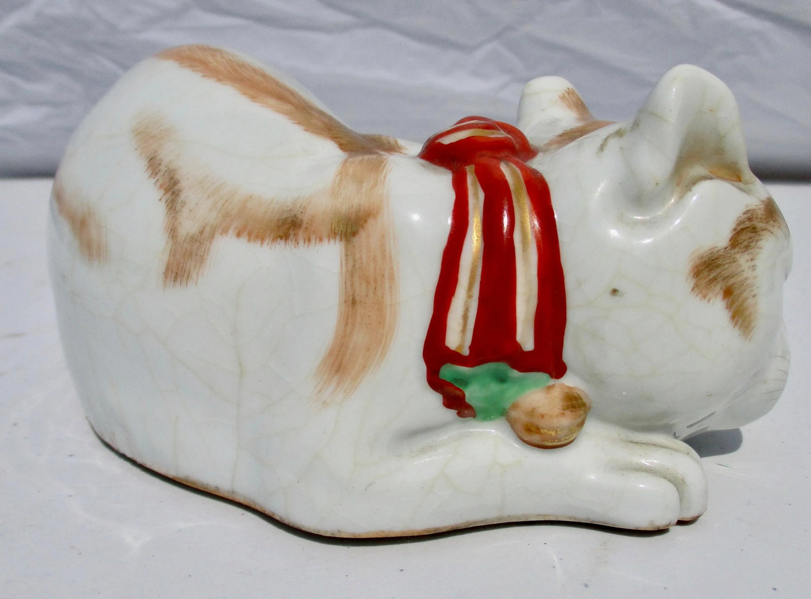19th Century Japanese Kutani Porcelain Cat - 4