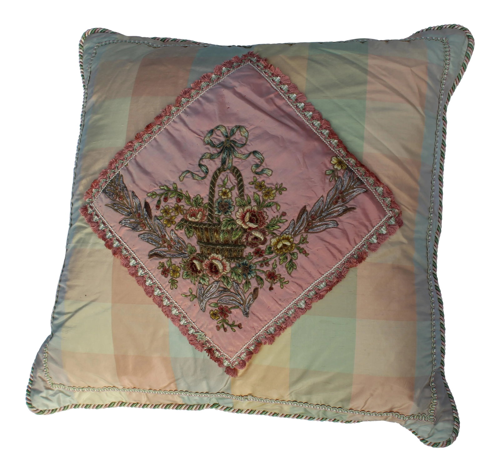 19th Century Antique French Needlepoint Pillow (1 of 7)