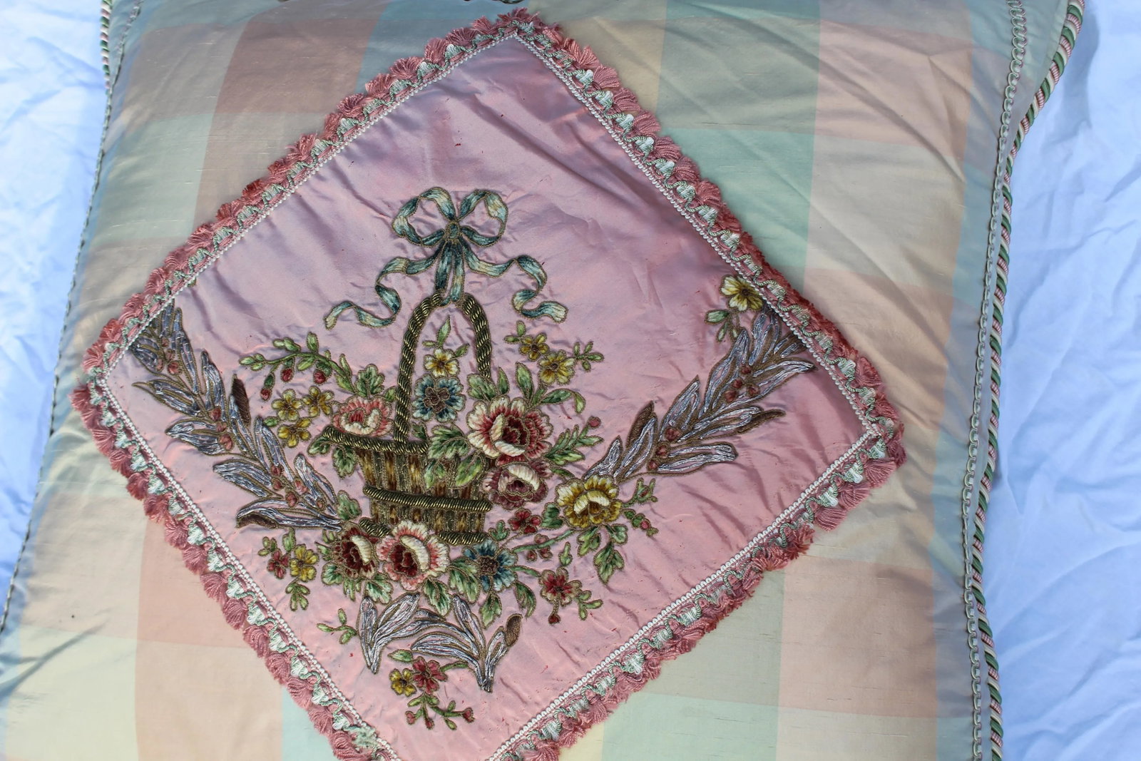 19th Century Antique French Needlepoint Pillow - 6