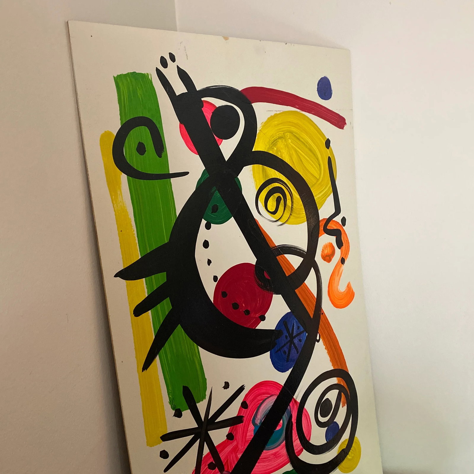 1970s Contemporary Original Peter Keil Miro Style Abstract Painting - 5