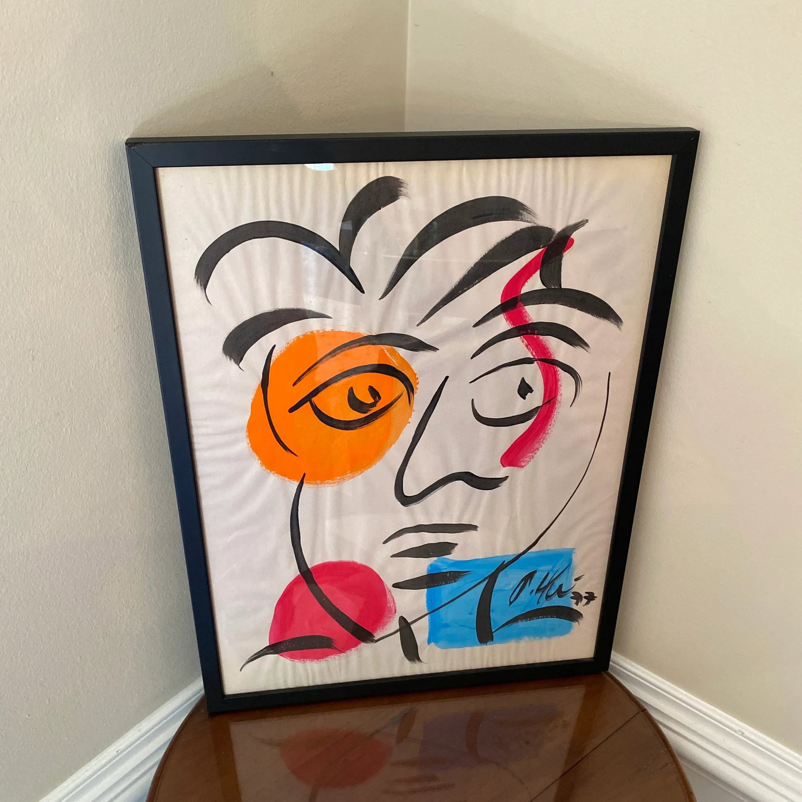 1970s Vintage Abstract Portraiture, Contemporary Original Artwork by Peter Robert Keil, Framed - 5