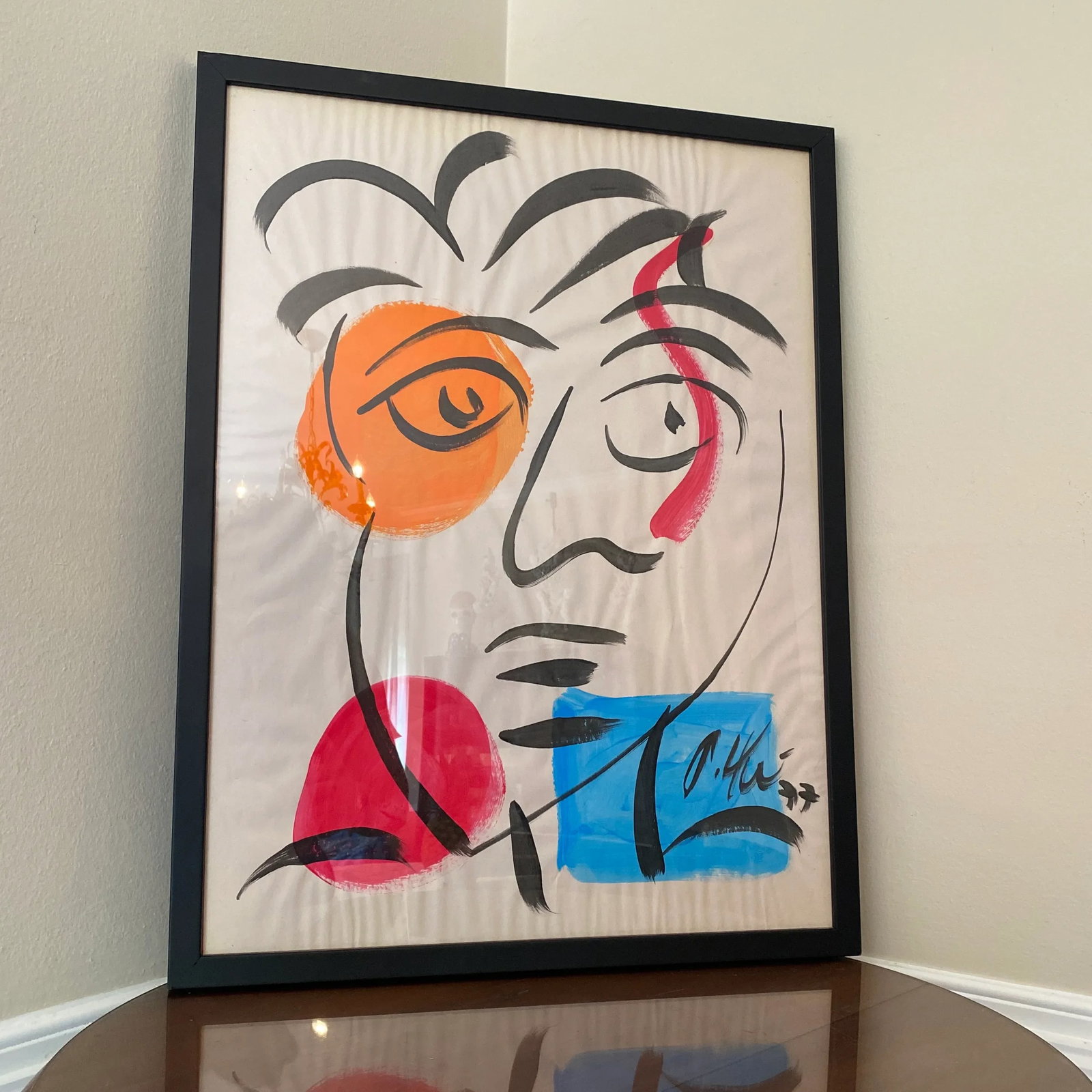 1970s Vintage Abstract Portraiture, Contemporary Original Artwork by Peter Robert Keil, Framed - 6