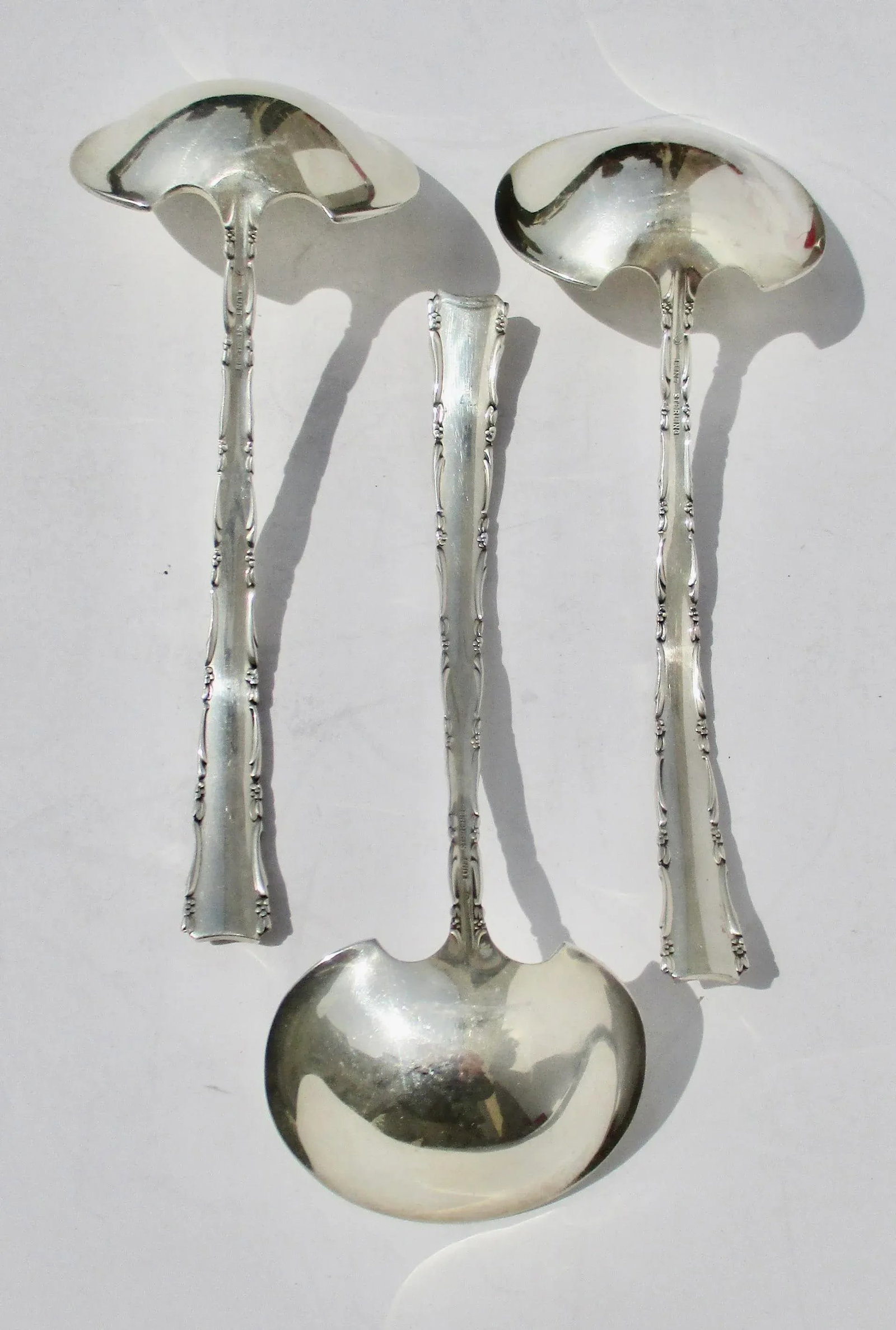 Mandrigal Pattern Sterling Silver Saddles -Set of 3 - 3