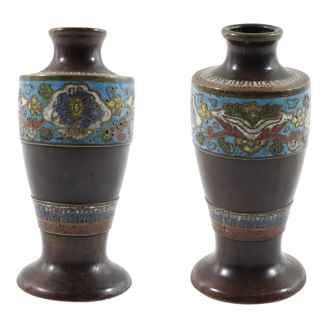 Early 19th Century Antique Chinese Bronze Cloisonne - A Pair (1 of 11)