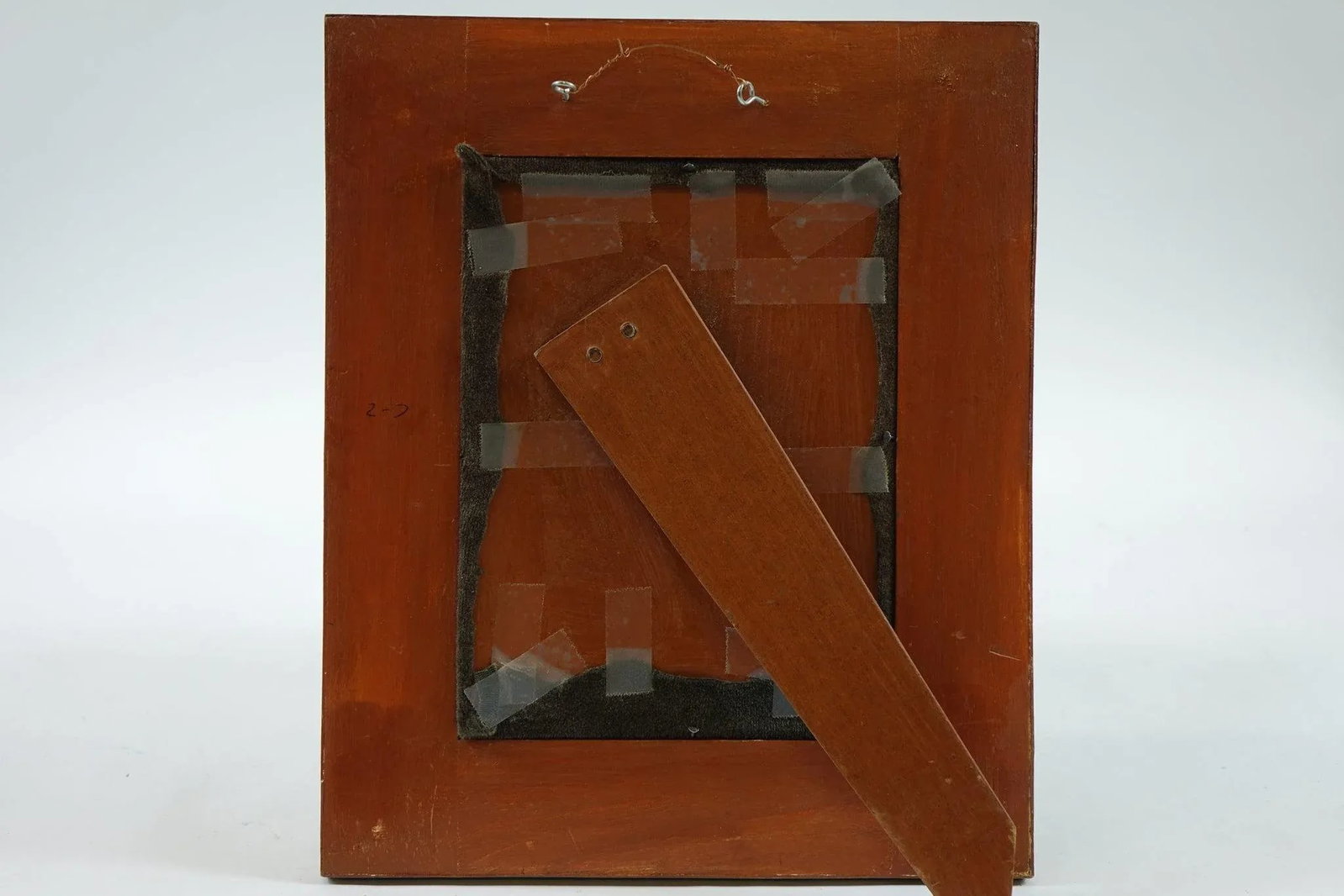 Persian Khatam Frame Inlaid With Artwork Paint on Faux Ivory Signed Original - 3