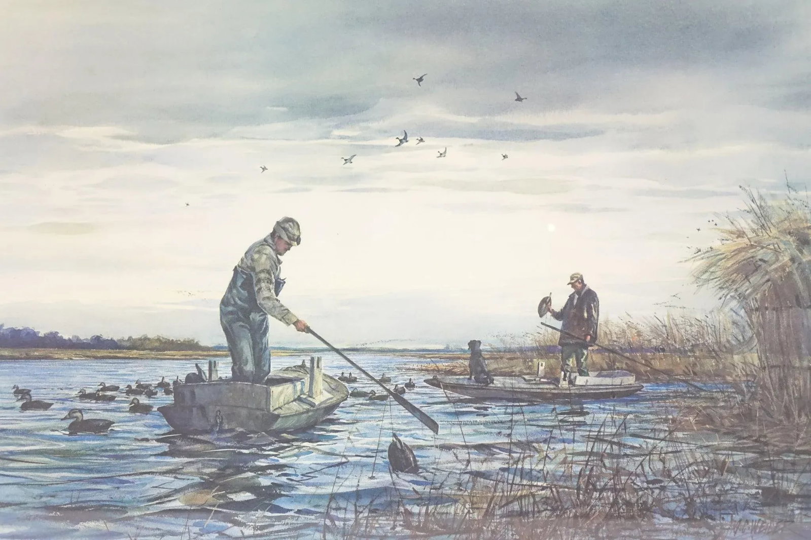 Pick up Time Barnegat Bay Signed Print of Original Watercolor Painting by Artis - 6