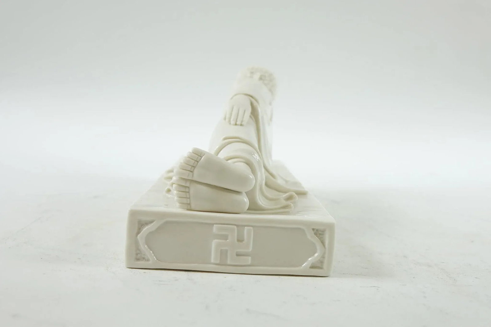 Mid 20th Century Porcelain Lying Buddha Figurine - 2