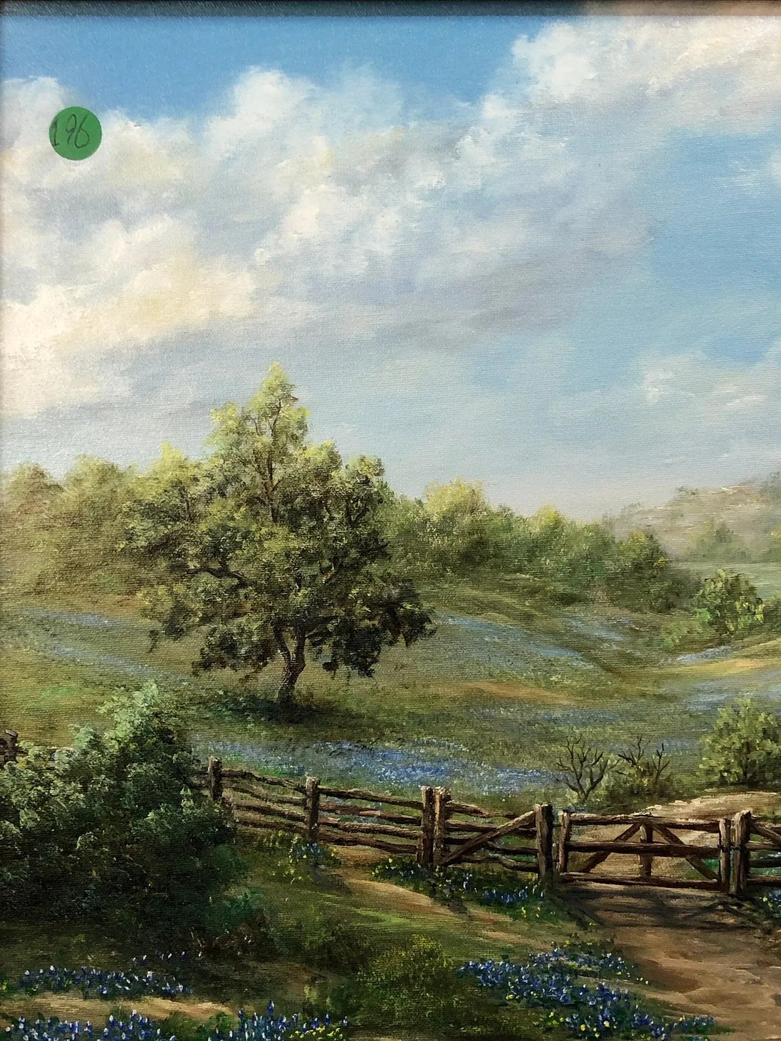Late 20th Century Pathway to the Farm – Original Oil on Canvas, Signed, Framed - 3