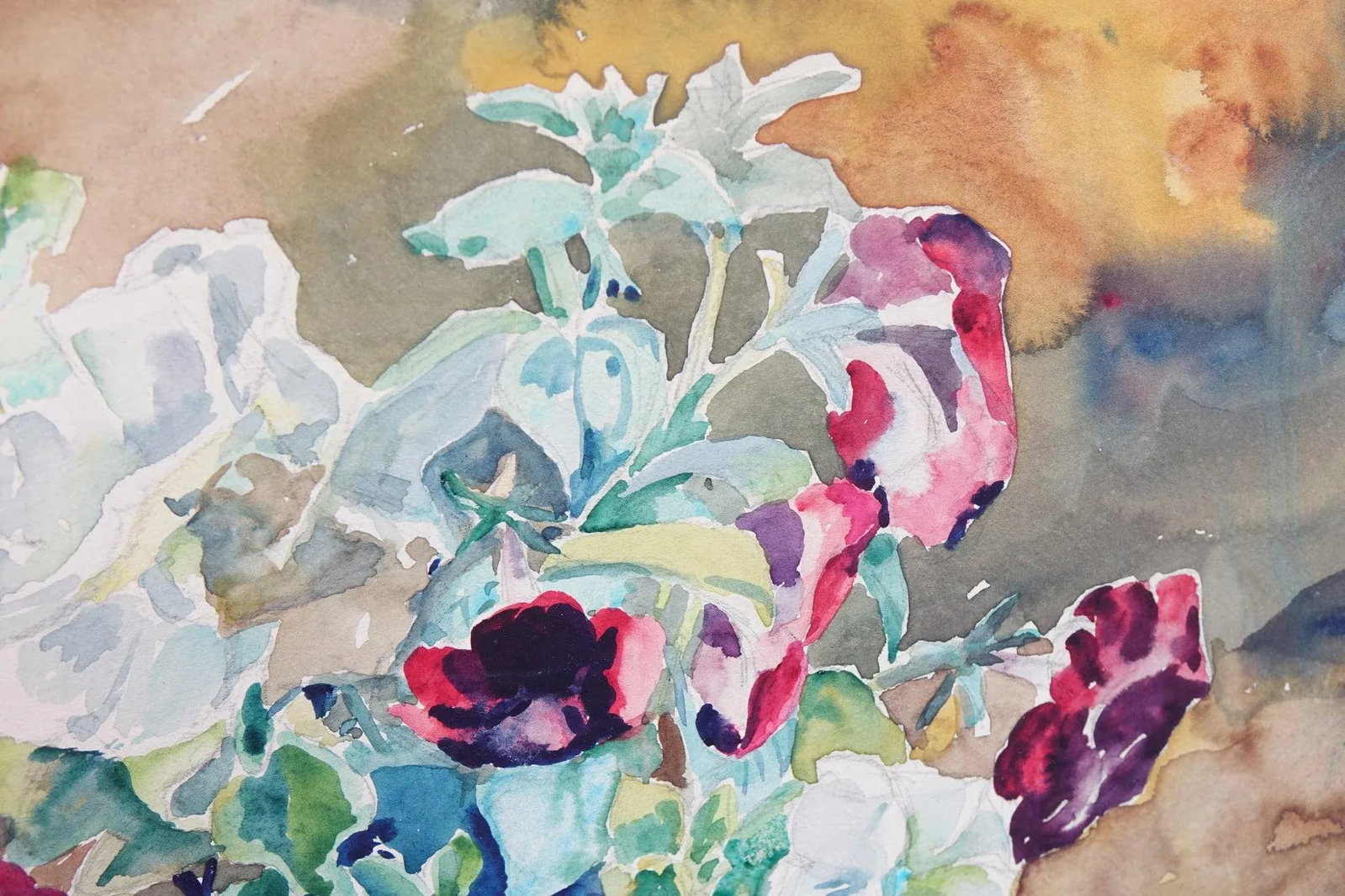 Late 20th Century Still Life Original Watercolor Signed on the Bottom - 2
