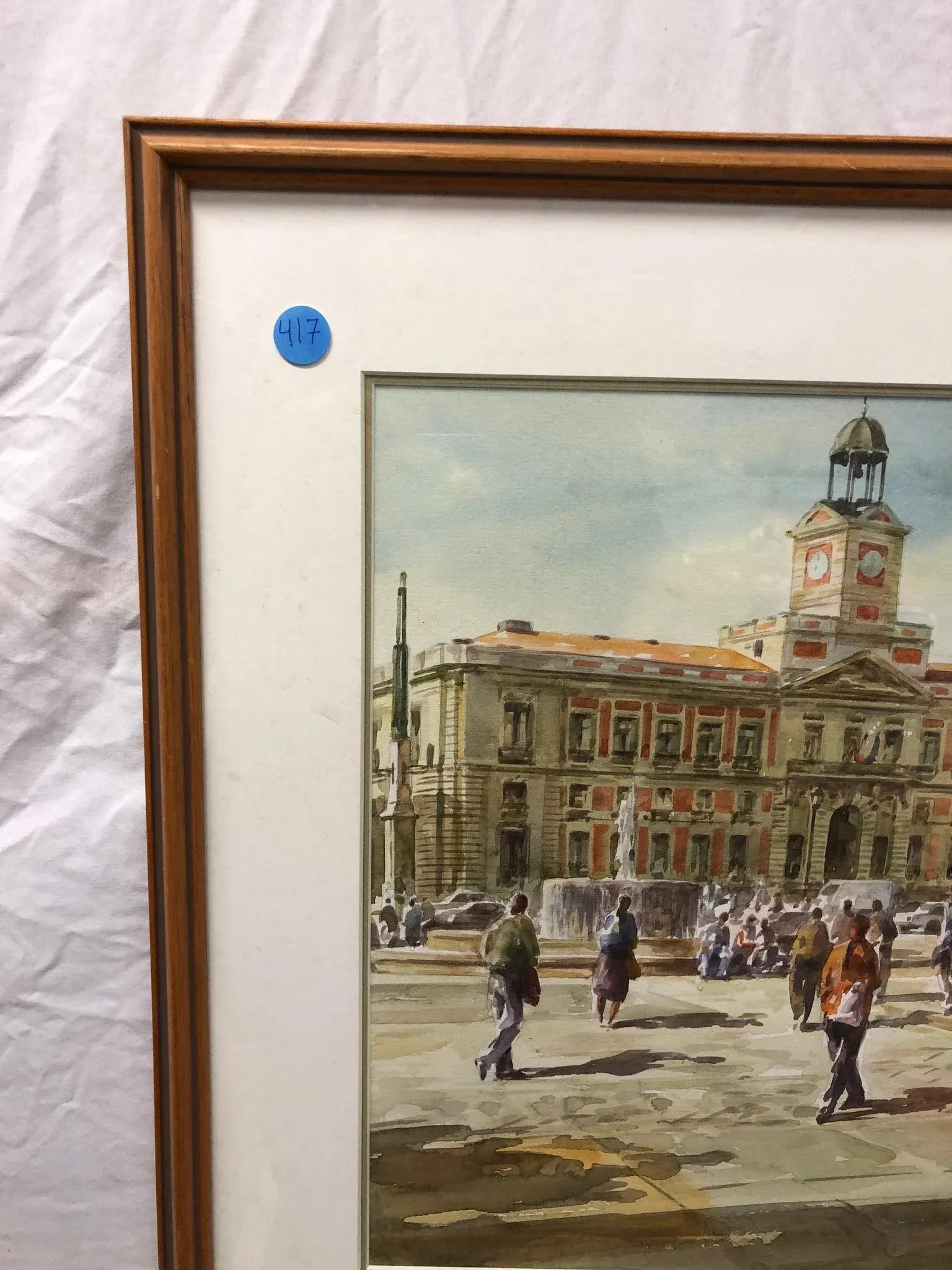 Puerta Del Sol Original Watercolor Painting, 1991 Signed on the Bottom, Framed - 3