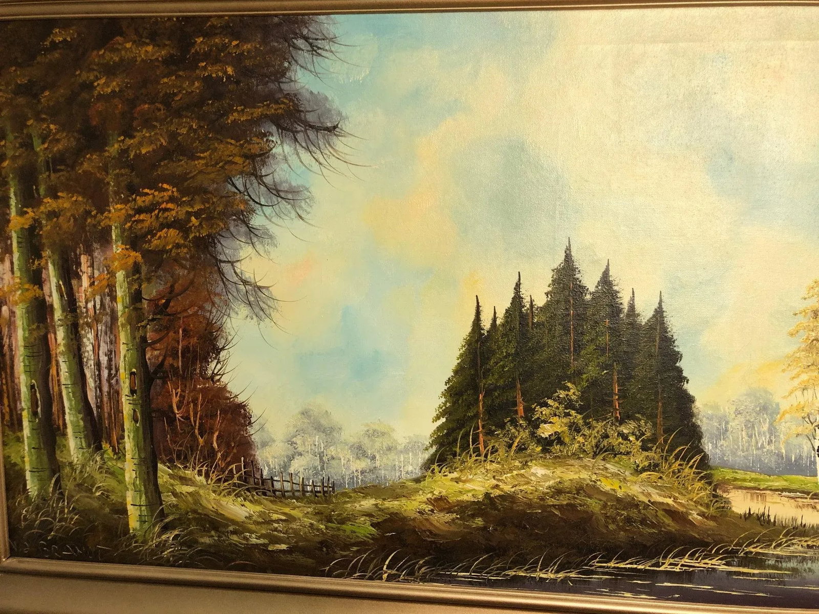 Late 20th Century Pine Forest Oil on Canvas – Signed - 6