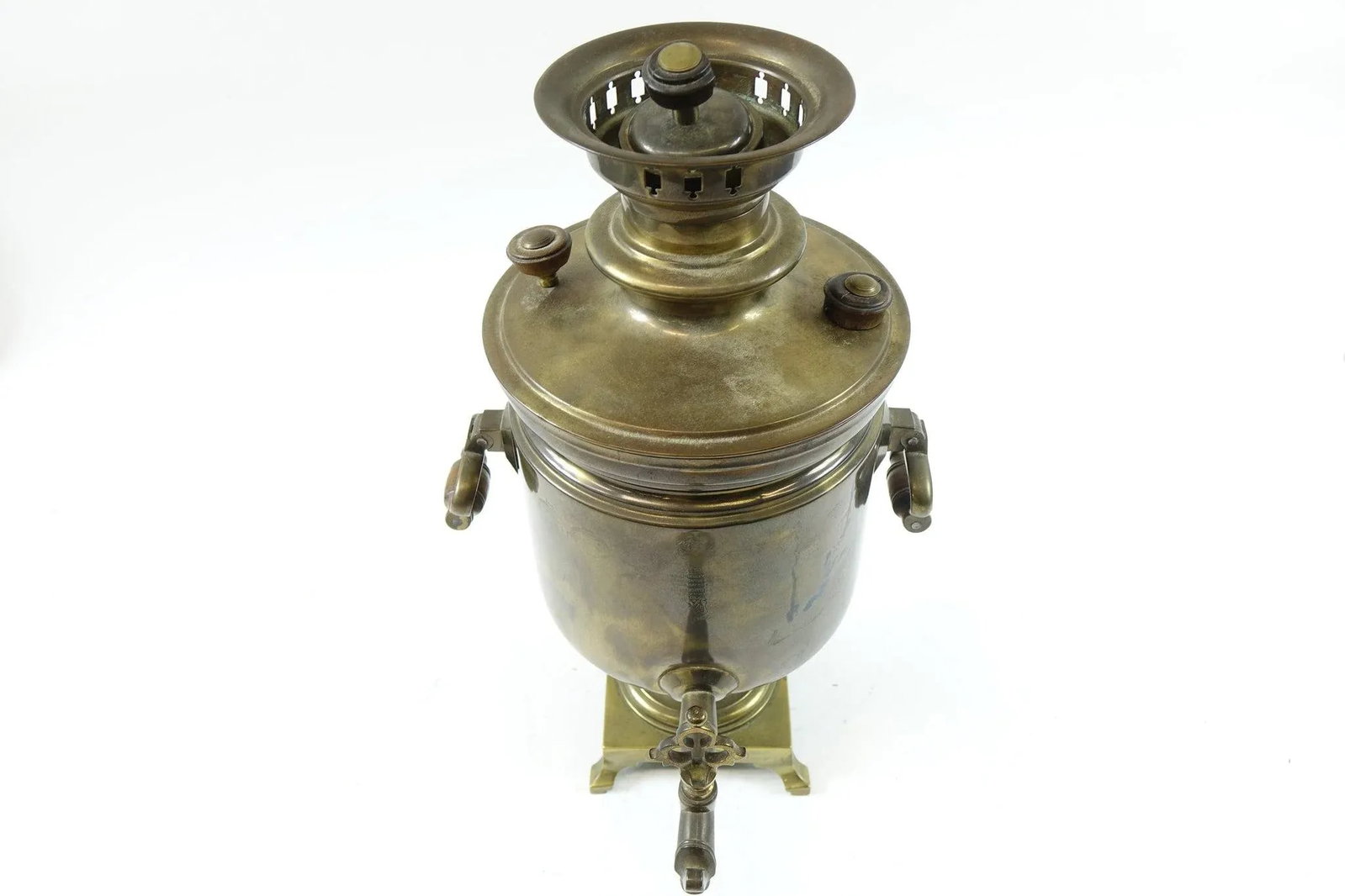 Antique Brass Russian Samovar 19th Century With Stamps 5 - 3