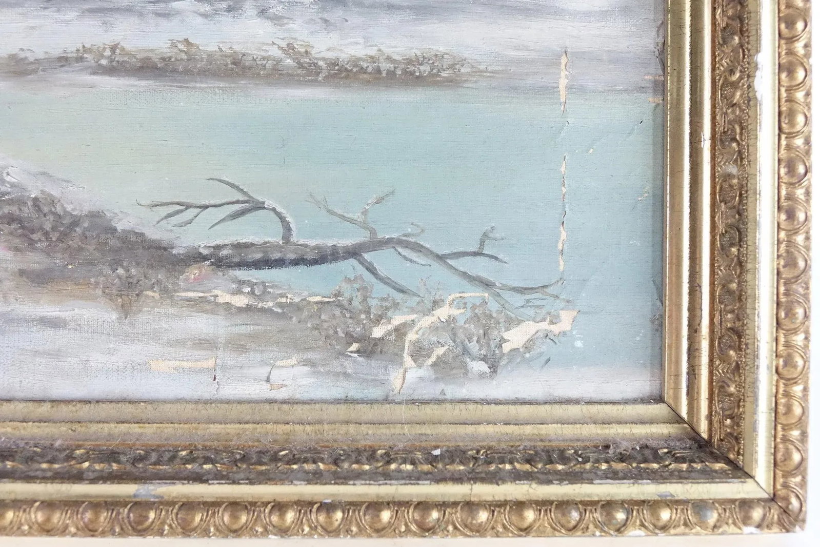 Landscape 19th Century Original Oil Painting on Canvas, Framed - 6