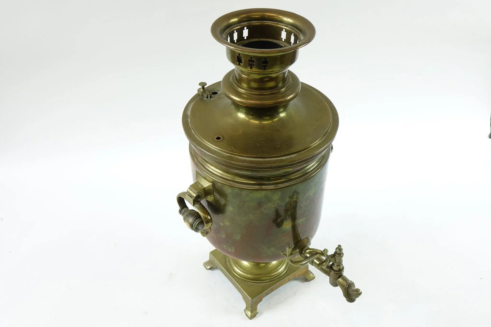 Antique Brass Russian Samovar 19th Century With Stamps 7 - 2