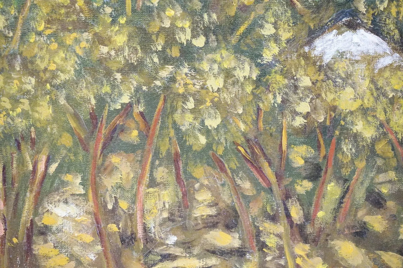 Mid 20th Century Woman at the Water Original Oil on Canvas Signed - 3