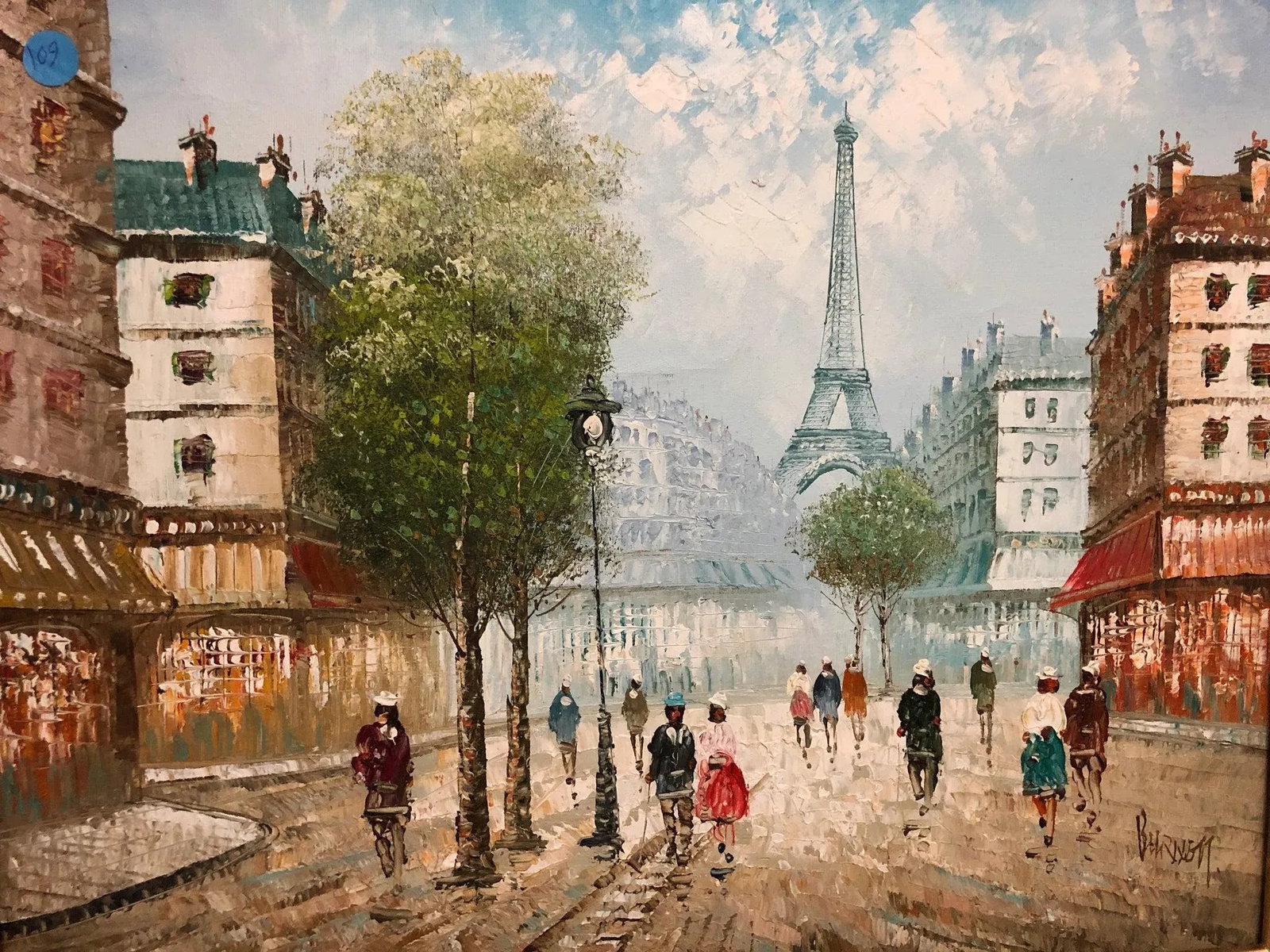 Late 20th Century Paris Oil on Canvas, Signed - 5