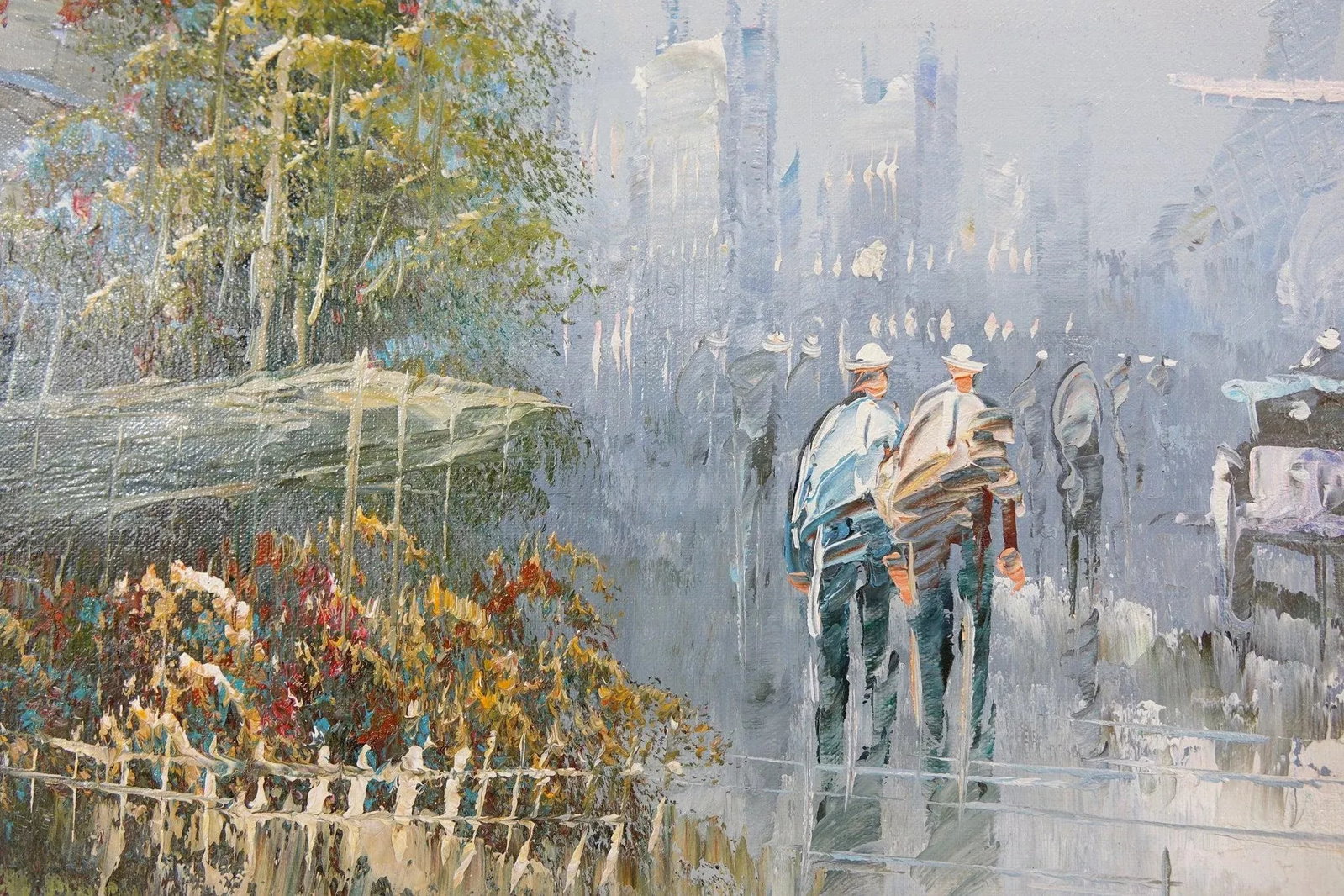 Paris Rainy Day – Signed Original Oil on Canvas - 4