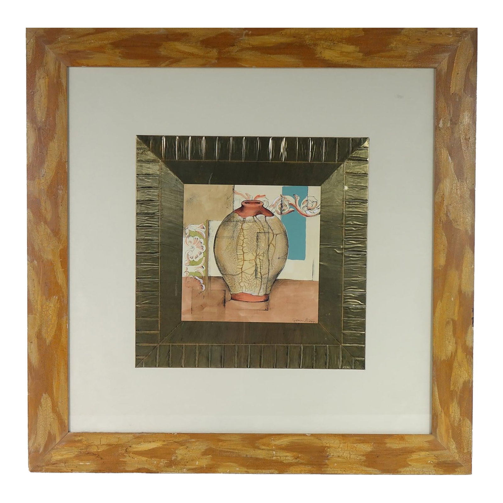 Late 20th Century Still Life Large Print of an Original Mixed Media Piece Signed (1 of 6)