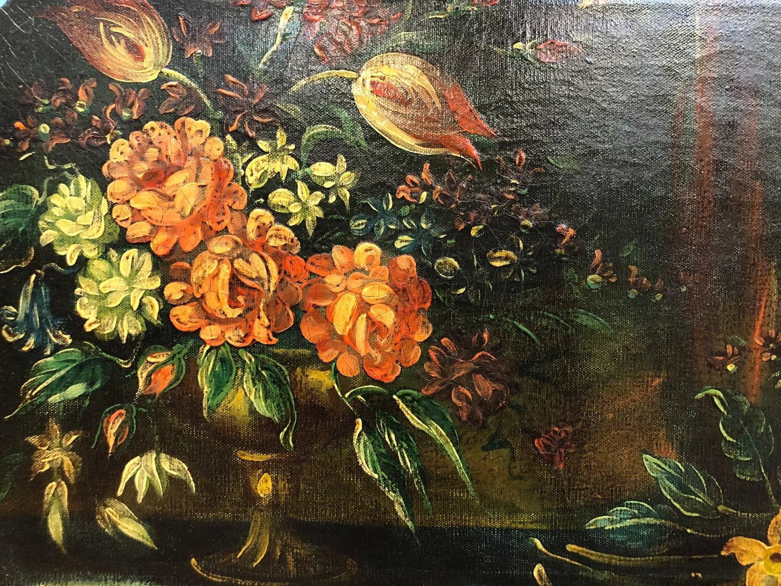 19th Century Original Oil Painting on Canvas Signed at the Bottom, Framed - 3