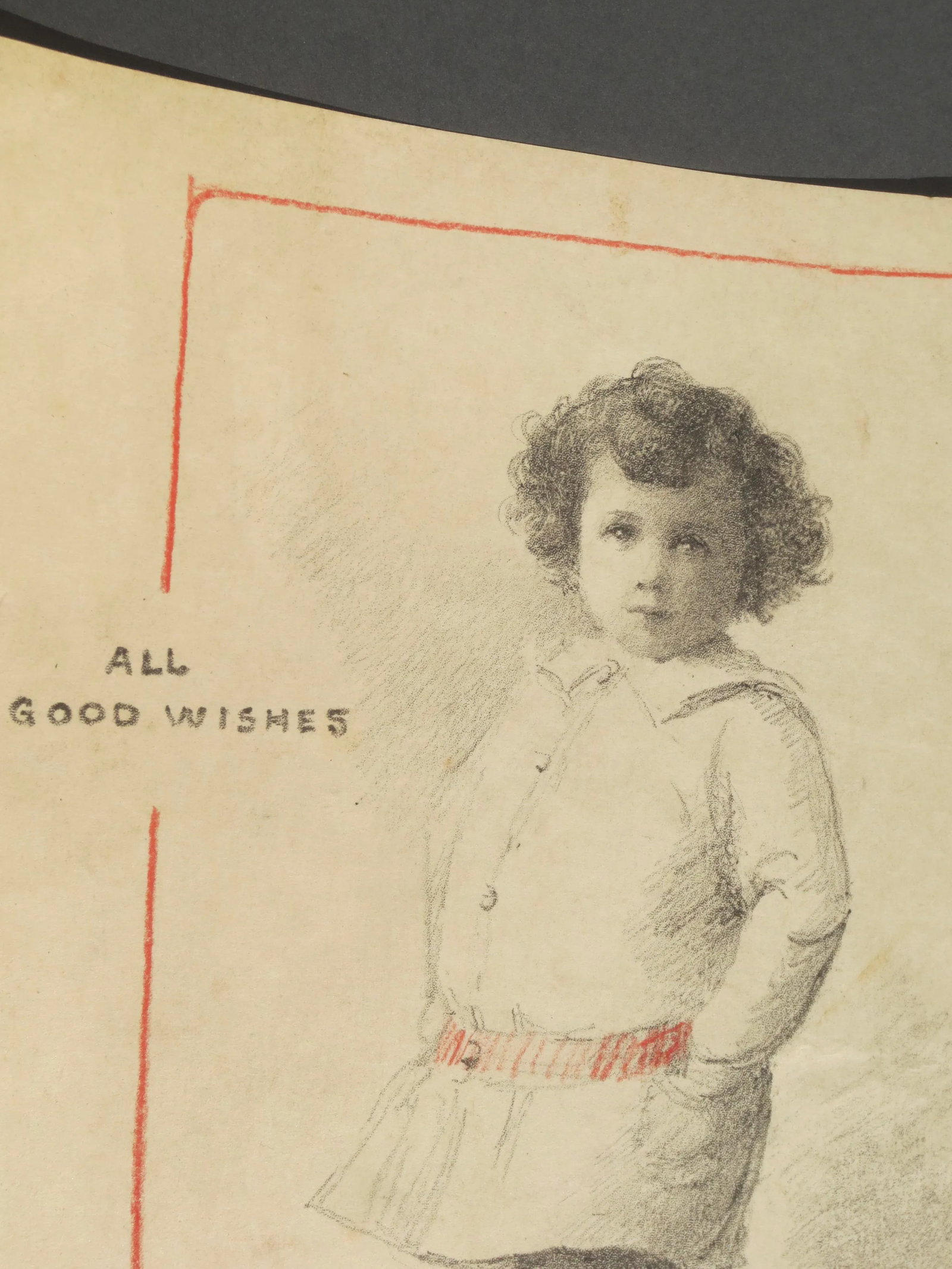 1908 Comemorative Drawing Signed Florence Humphreys - 4
