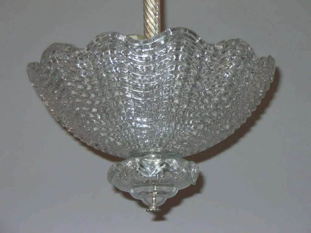 Swedish Orrefors Crystal Pendant Chandelier by Vicke Lindstrand - 4