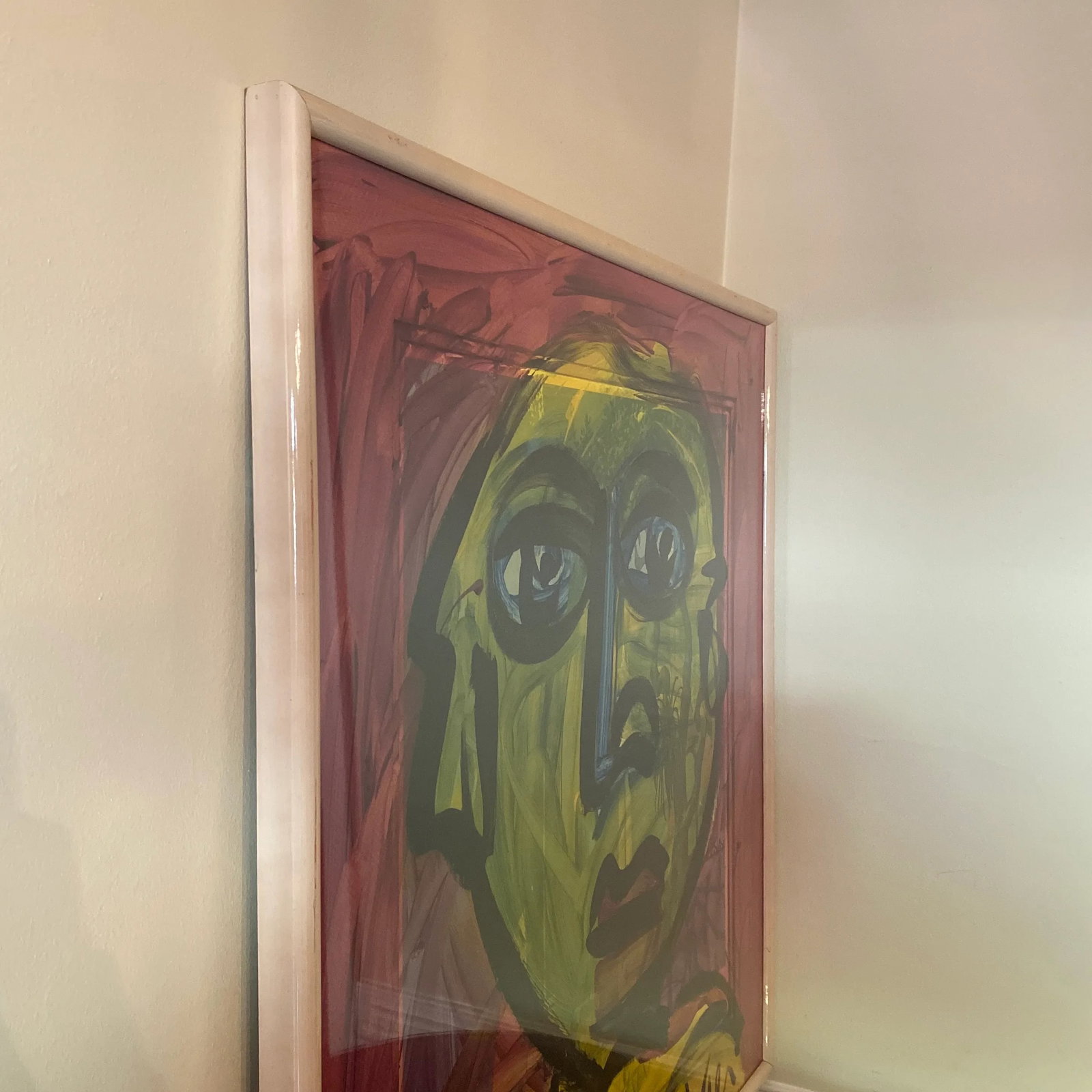 1970s Vintage Abstract Portraiture; Original Painting by Peter Robert Keil, Framed - 3