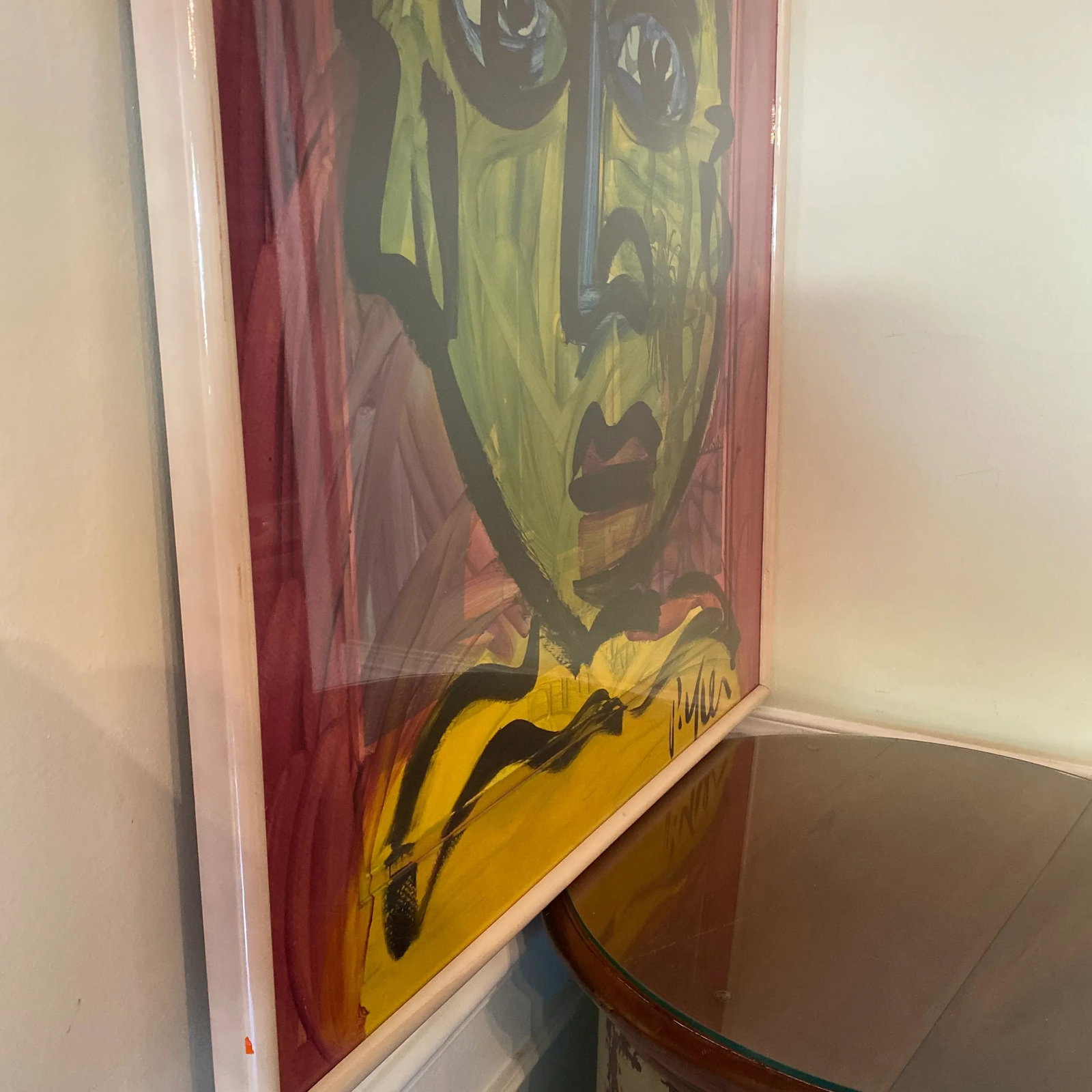 1970s Vintage Abstract Portraiture; Original Painting by Peter Robert Keil, Framed - 4