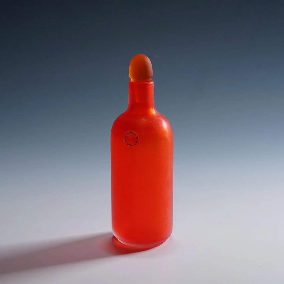 Paolo Venini Inciso Glass Bottle Manufactured by Venini 1990s - 2