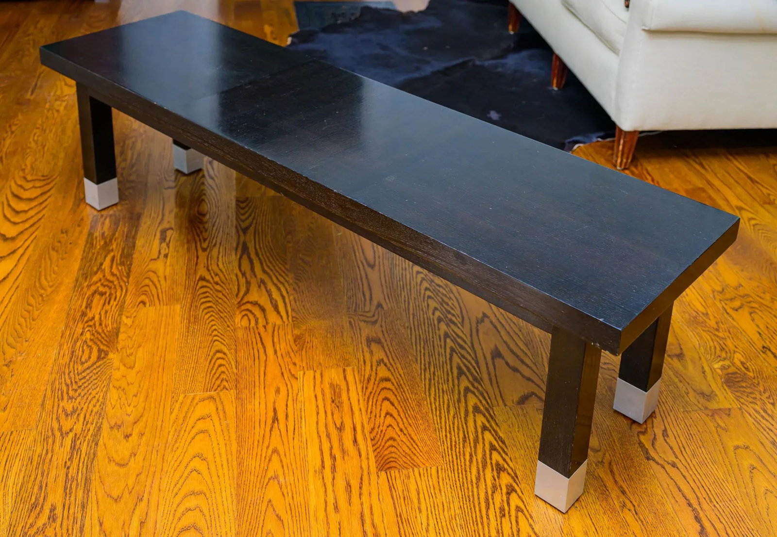Contemporary Wenge Wood Dining Table With 2 Matching Benches - Set of 3 - 10