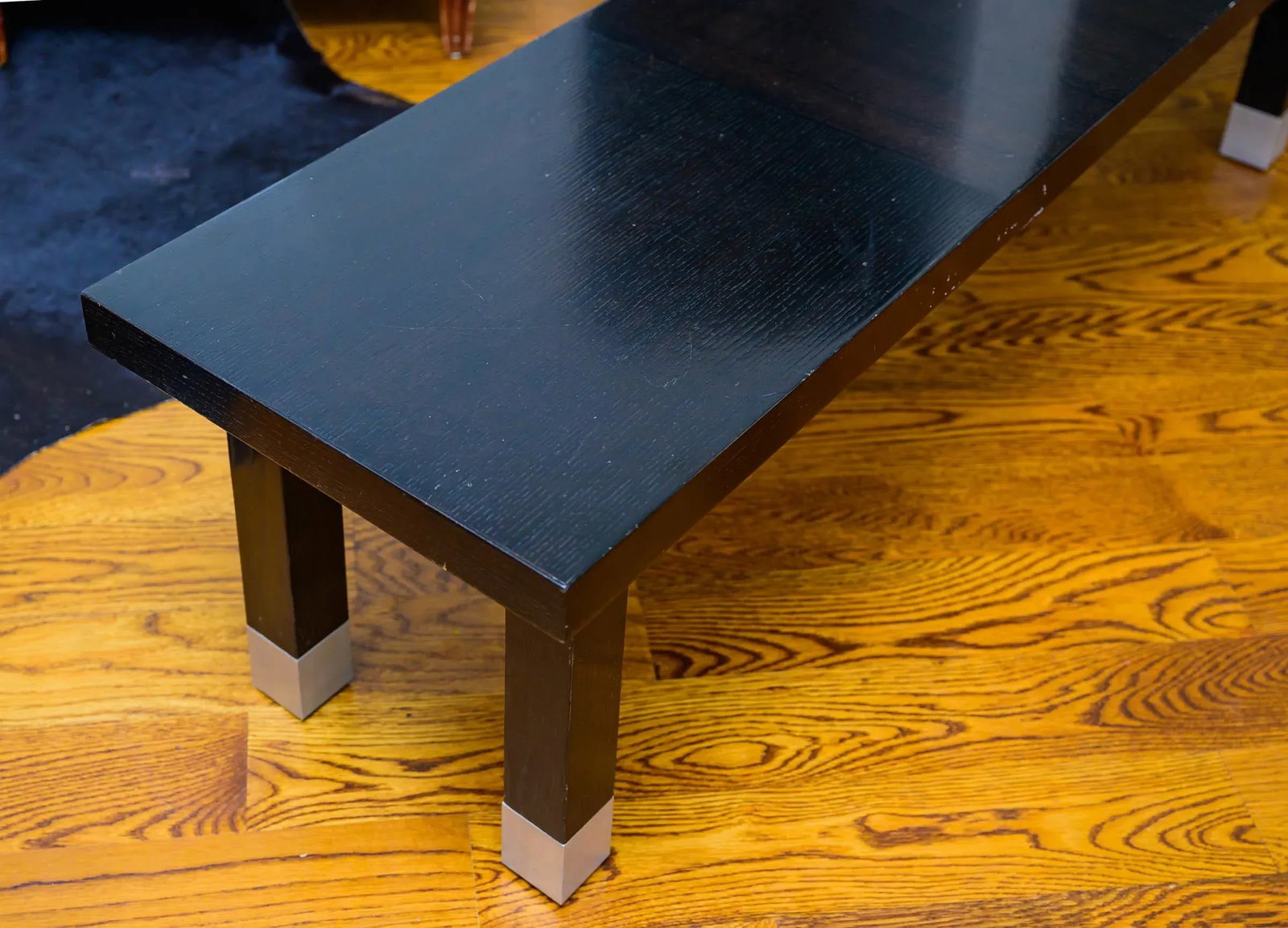 Contemporary Wenge Wood Dining Table With 2 Matching Benches - Set of 3 - 7