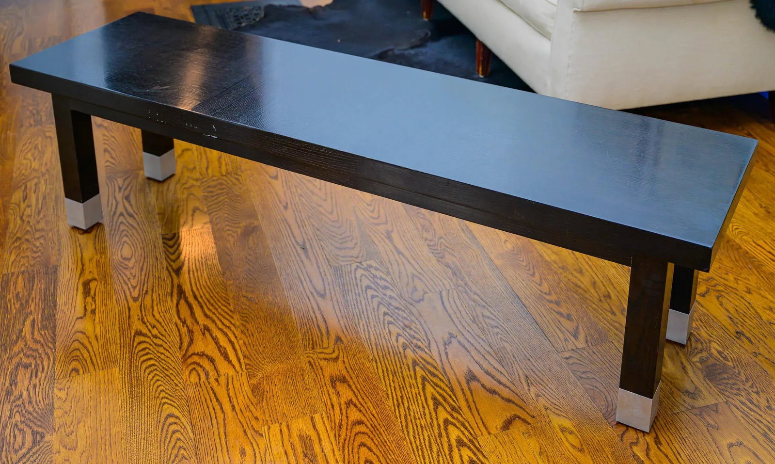 Contemporary Wenge Wood Dining Table With 2 Matching Benches - Set of 3 - 9