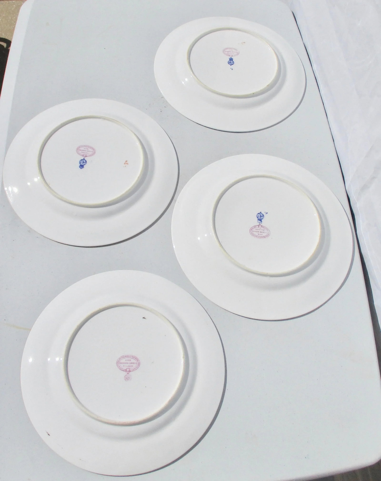 Four Royal Worcester Hand Painted English Porcelain Serving Dishes 1870's - a Set of 4 - 3