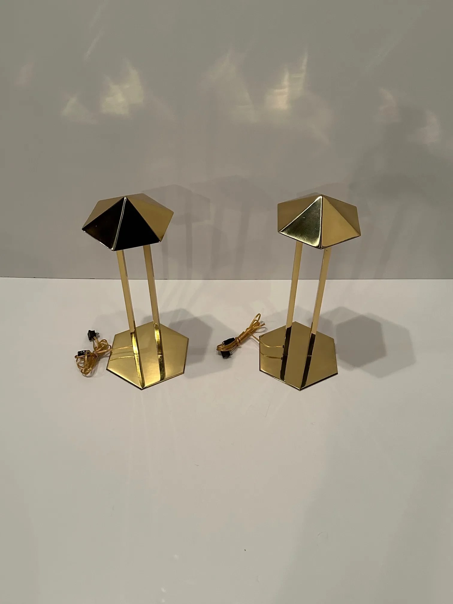 Brass Desk Lamps by Robert Sonneman for George Kovacs -A Pair - 4