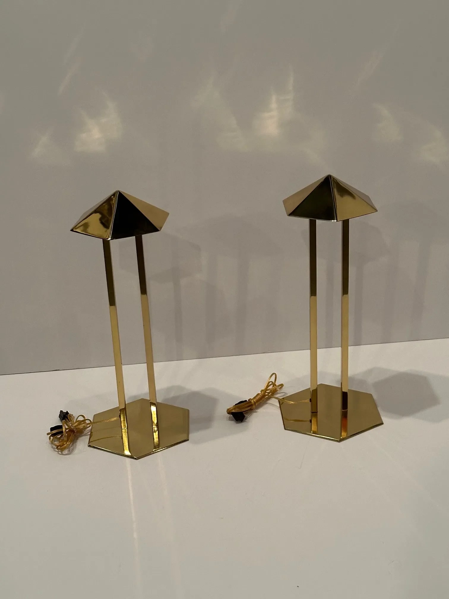 Brass Desk Lamps by Robert Sonneman for George Kovacs -A Pair - 5