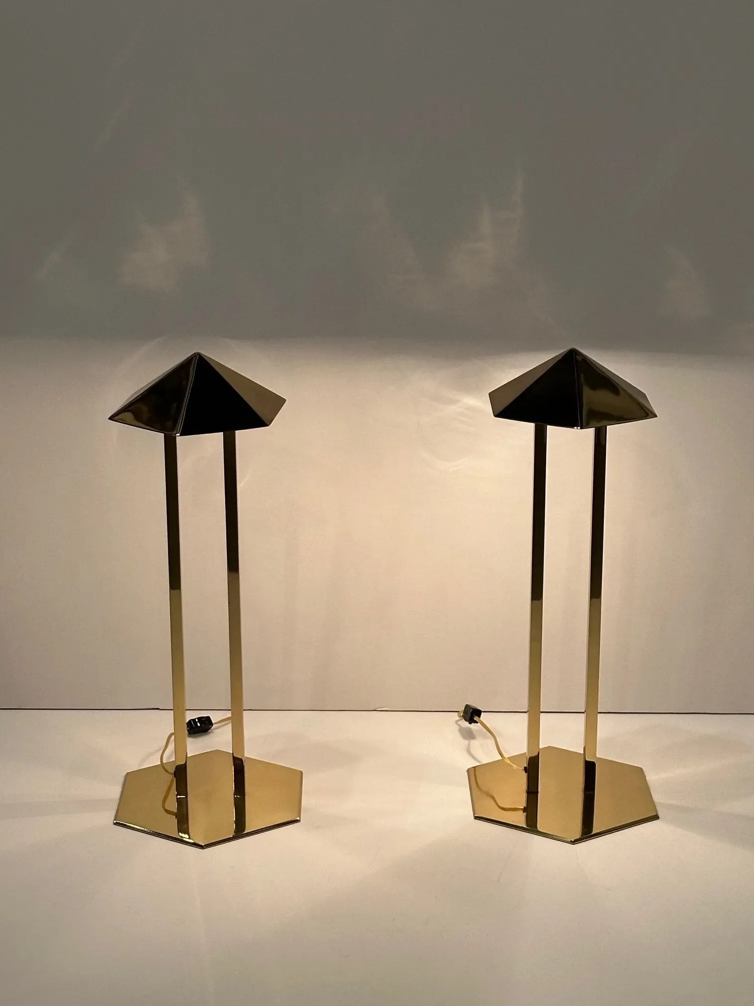 Brass Desk Lamps by Robert Sonneman for George Kovacs -A Pair - 9