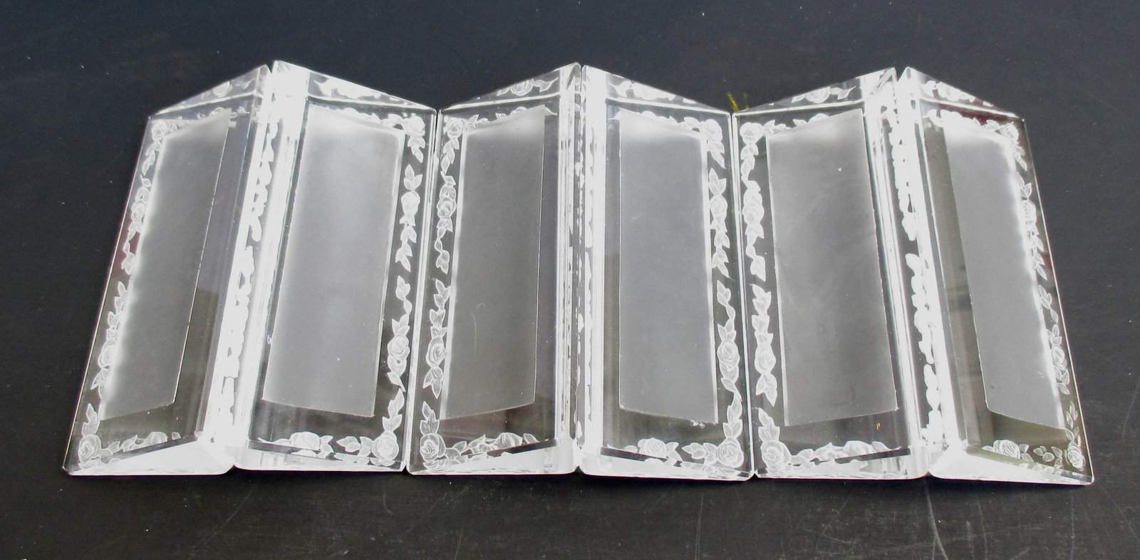 Vintage Lalique Crystal Place Card Settings - a Set of 6 - 7