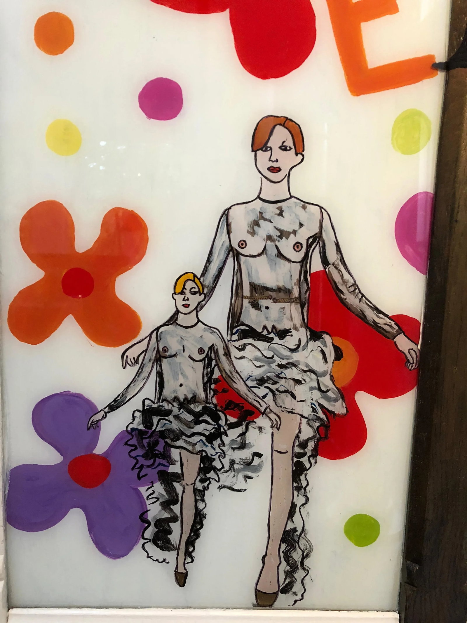 Original Contemporary Painting on Glass Homage to Yves Saint Laurent - 4