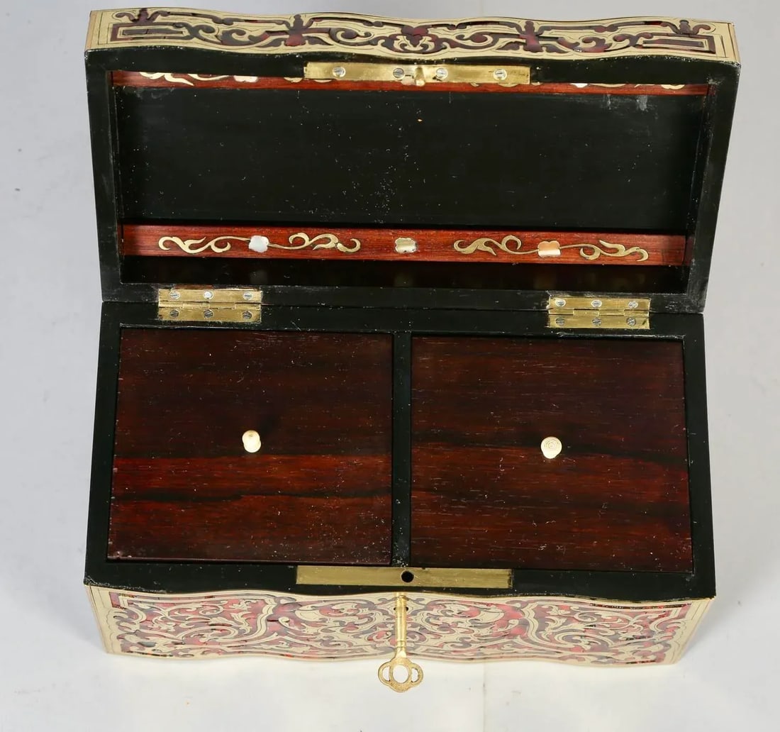 19th Century French Louis XIV Style Boulle Tea Caddy - 6