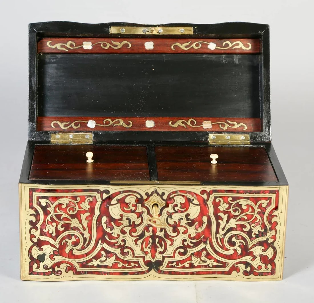 19th Century French Louis XIV Style Boulle Tea Caddy - 7