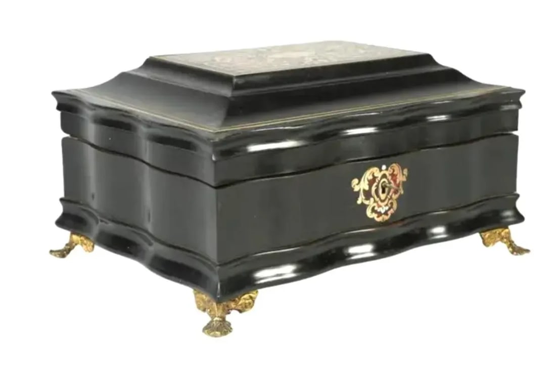 19th Century French Boulle Sewing Scent Necessaire Box - 2