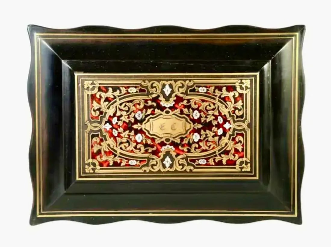 19th Century French Boulle Sewing Scent Necessaire Box - 4