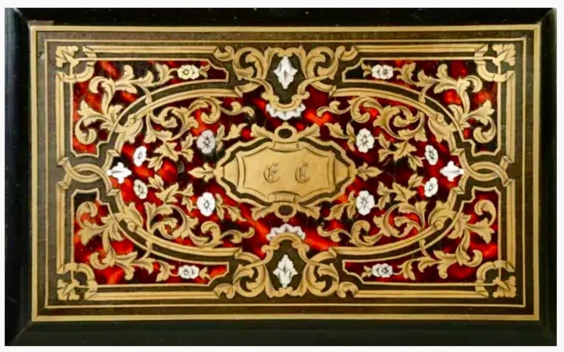 19th Century French Boulle Sewing Scent Necessaire Box - 5