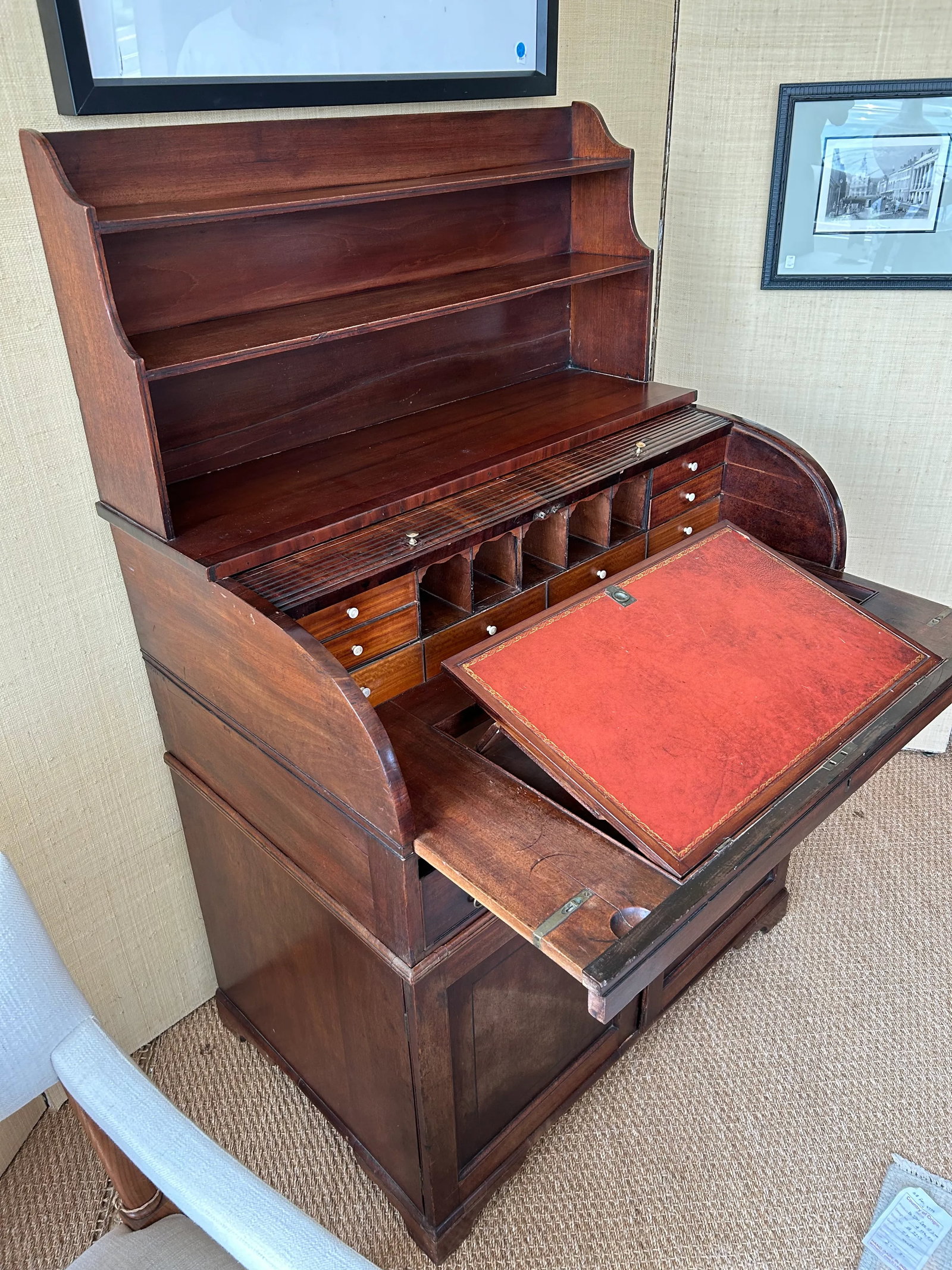 19th Century English Petite Rolltop Desk - 11