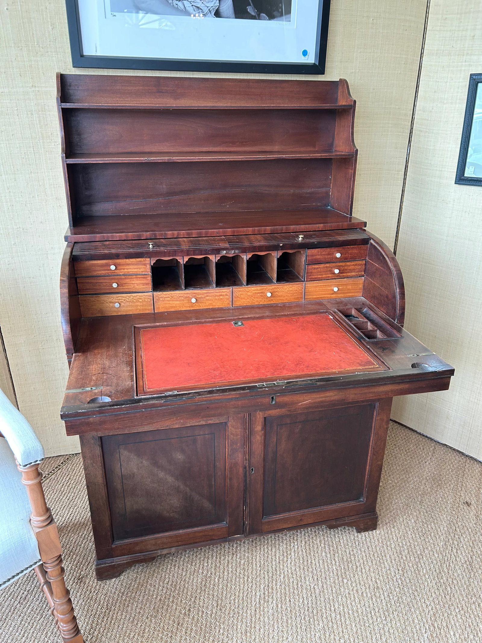19th Century English Petite Rolltop Desk - 2