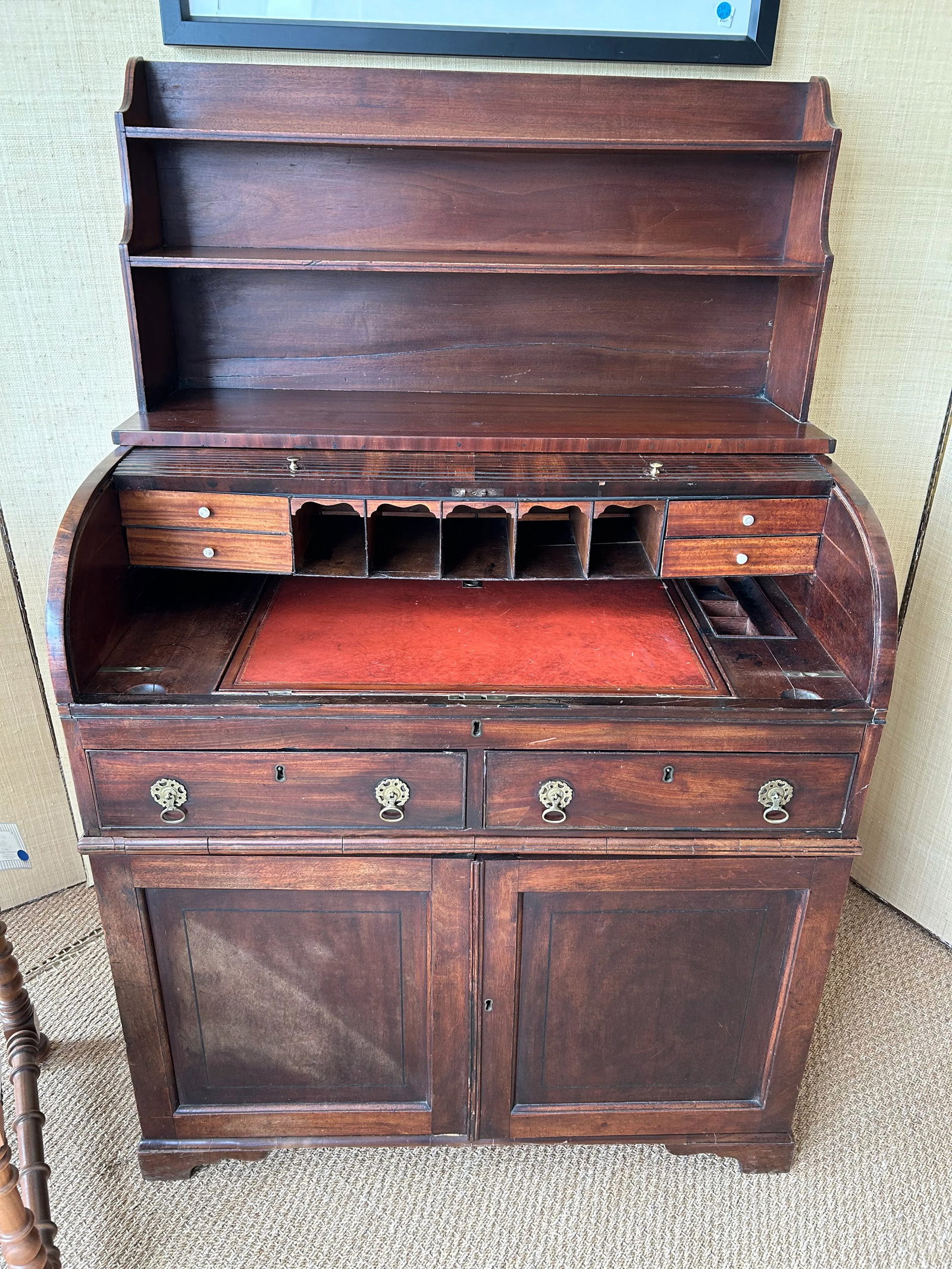 19th Century English Petite Rolltop Desk - 3