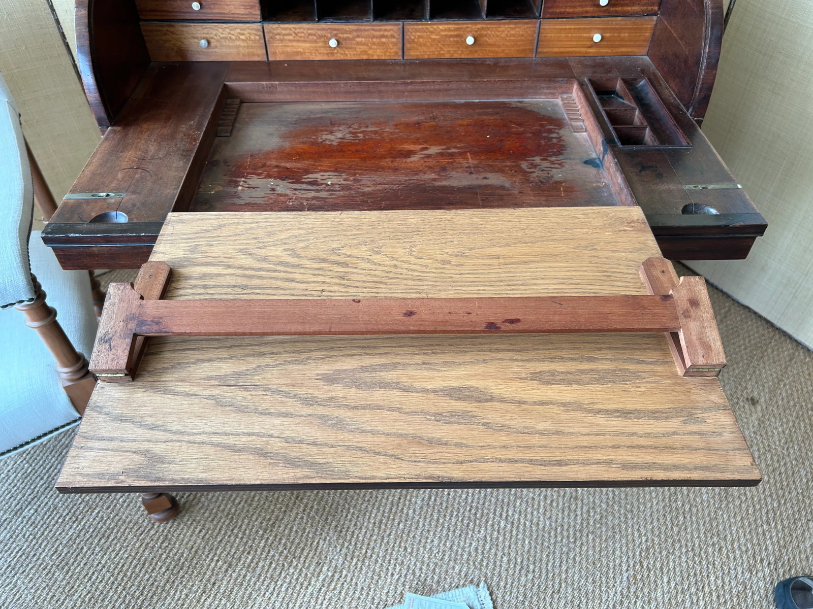 19th Century English Petite Rolltop Desk - 6